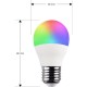 BOMBILLA LED ESFERICA G45 E27 5W RGB CCT CONTROL WIFI VIA APP