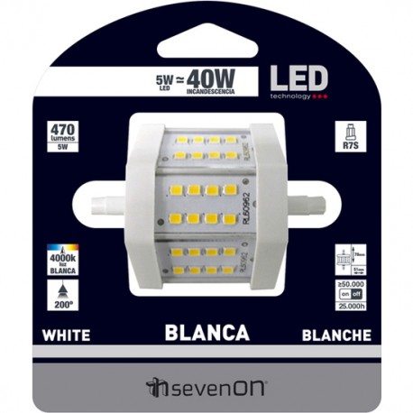 LED SMD 5W 470LM R7S 78MM 200 GRADOS - 4000K 25000H