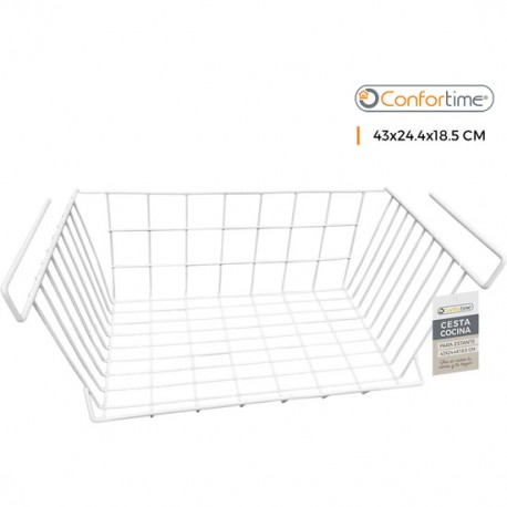 CESTA P/ESTANTE COCINA 43X24,4X18,5CM CONFORTIME