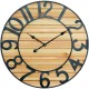 RELOJ DE PARED MADERA CLARA METAL NEGRO DN60 CJ.1 THINIA HOME