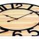 RELOJ DE PARED MADERA CLARA METAL NEGRO DN60 CJ.1 THINIA HOME