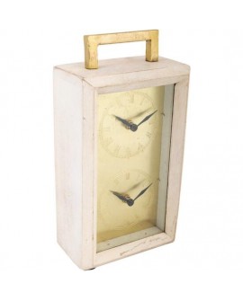 RELOJ DE MADERA Y METAL