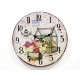 RELOJ DE PARED MADERA BOTANICA BLANCA