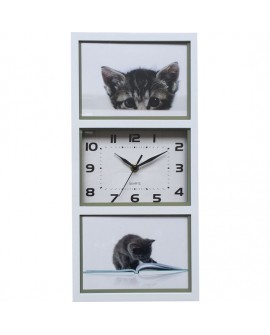 RELOJ CON FOTOS BLANCO 41,5X20X4CM