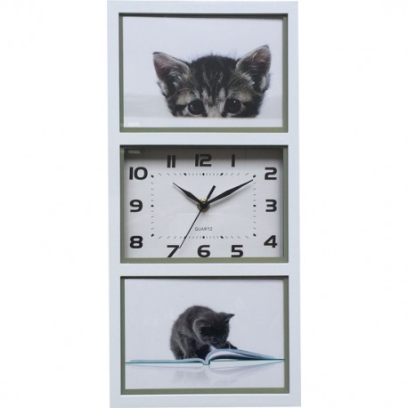 RELOJ CON FOTOS BLANCO 41,5X20X4CM