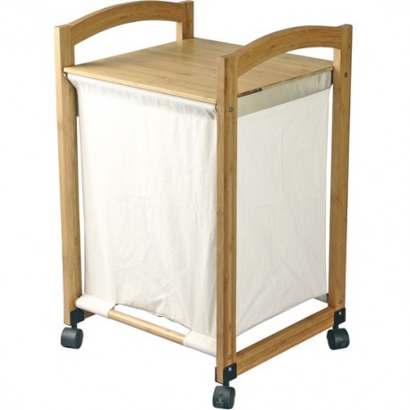 ESTANTE DE ROPA BAMBÚ CON RUEDAS 45 X 41 X 73 CM - MSV.