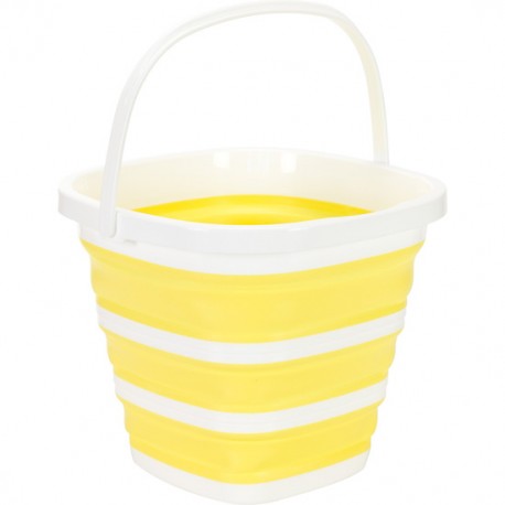 CUBO PLEGABLE CUADRADO AMARILLO 29,5X29,5X23,5CM