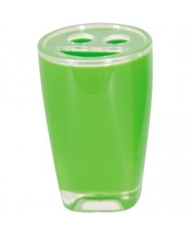 GREEN ACRYLIC TOOTH BRUSH HOLDER PLÁSTICO VERDE MSV