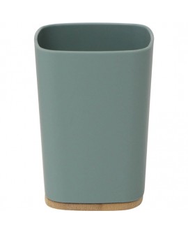 VASO DE BAÑO RUBBER HECHO EN ABS Y BAMBU VERDE