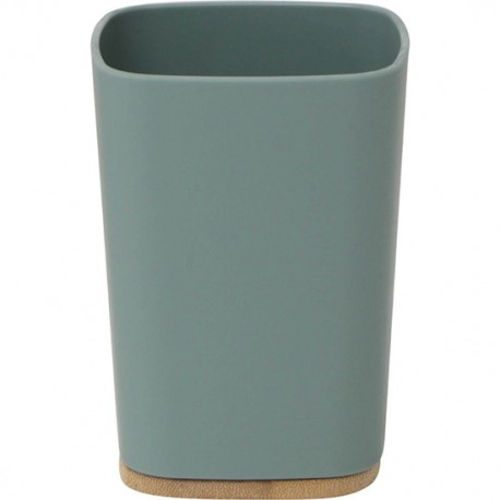 VASO DE BAÑO RUBBER HECHO EN ABS Y BAMBU VERDE