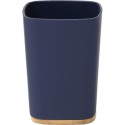 VASO DE BAÑO RUBBER HECHO EN ABS Y BAMBU AZUL