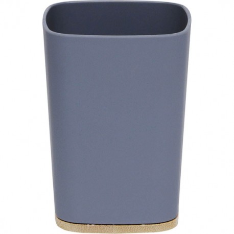 VASO DE BAÑO RUBBER HECHO EN ABS Y BAMBU GRIS