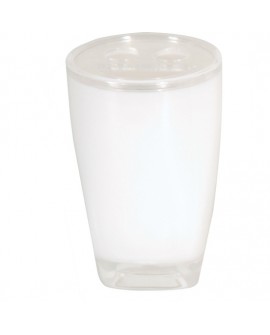 VASO PORTA CEPILLOS DE DIENTES DE ACRÍLICO BLANCO