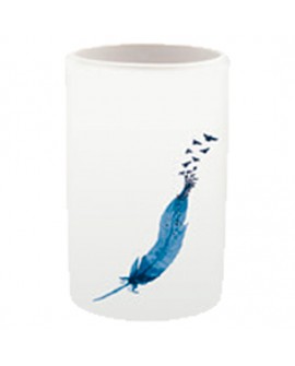 VASO PLUMA AZUL