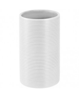 SPIRELLA COLECCIÓN TUBE RIBBED PORTACEPILLOS DE DIENTES 6 X 10,5 CM GRES BLANCO