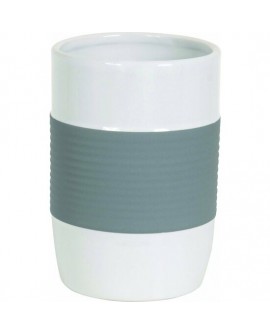 VASO DE CERÁMICA MOOREA, COLOR GRIS - MSV