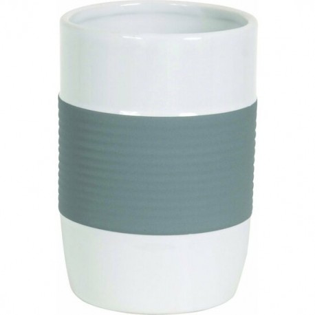 VASO DE CERÁMICA MOOREA, COLOR GRIS - MSV