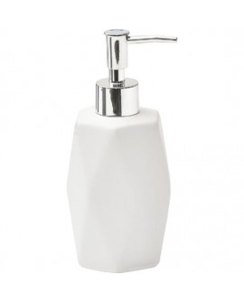 VASO DE BAÑO DE 330ML HECHO EN GRES CON RELIEVE DE DIAMANTE BLANCO