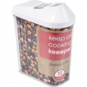 DISPENSADOR DE CEREALES, PE/PS, BLANCO, 10.5 X 5.5 X 17 CM