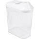 DISPENSADOR DE CEREALES, PE/PS, BLANCO, 10.5 X 5.5 X 17 CM