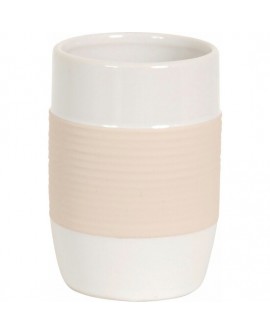 VASO DE CERÁMICA MOOREA, COLOR BLANCO - MSV.