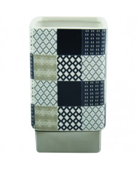 VASO CERAMICA GRIS AZUL