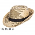 SOMBRERO PAJA BORSALINO BICOLOR CON CINTA NEGRA