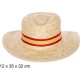 SOMBRERO PAJA BASIC BLANCO CON CINTA ESPAÃ±A