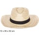 SOMBRERO PAJA BASIC BLANCO CON CINTA NEGRA