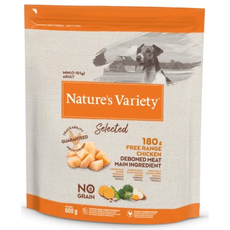 NATURES VARIETY SELECTED MINI ADULTO POLLO 600 Gr