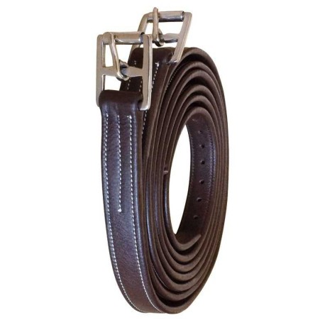 ACIONES- SILLA INGLESA -CUERO DOBLE-HEBILLA INOX-MARRON