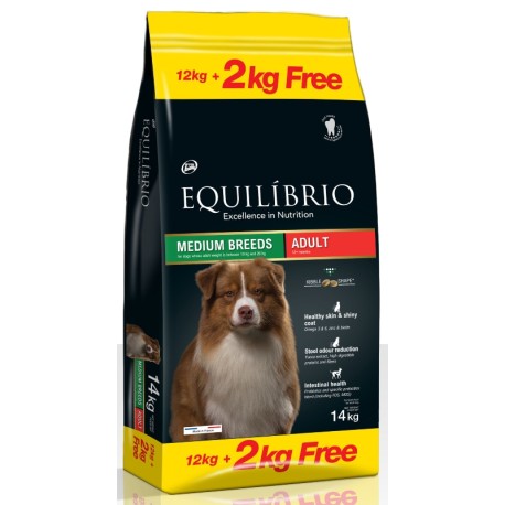 Equilibrio Dog Adult Medium 12+2kg